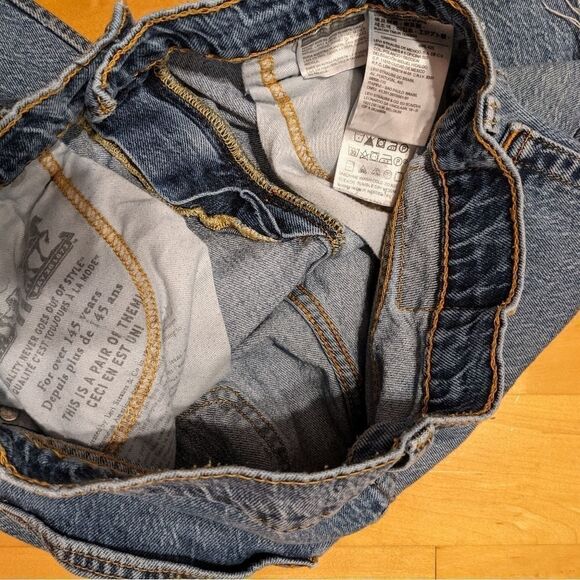 Levi's 513  jean raw hems size L30 W30 G2 - Picture 9 of 15
